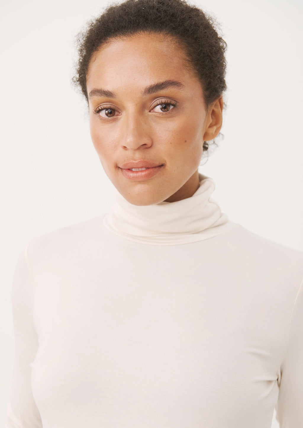 Part Two Efinas Roll Neck T- Shirt - White