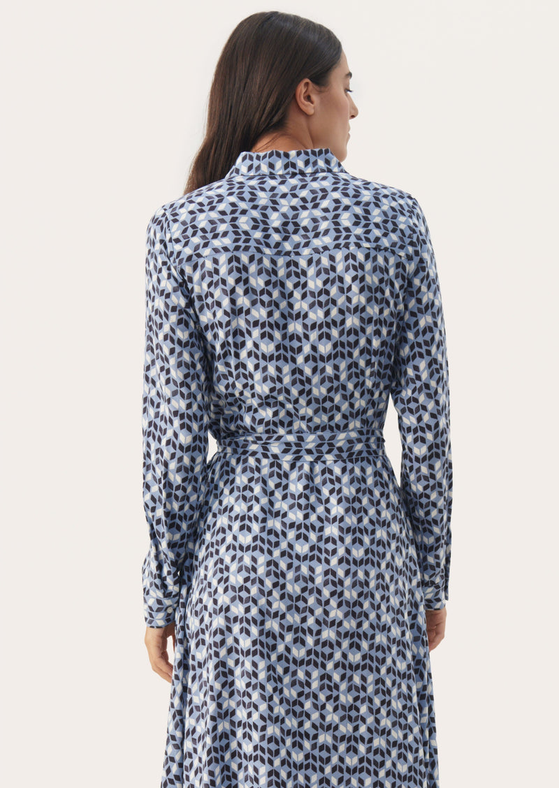 Part Two Shelby Dress - Denim Graphic