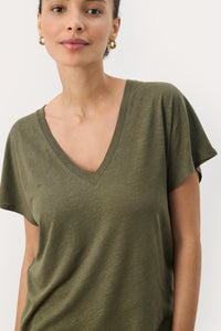 Part Two Axellines T-Shirt - Khaki