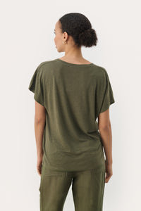 Part Two Axellines T-Shirt - Khaki