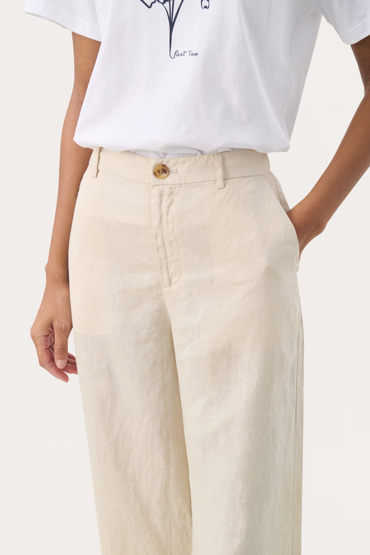 Part Two Ninnes Linen Trousers - Beige