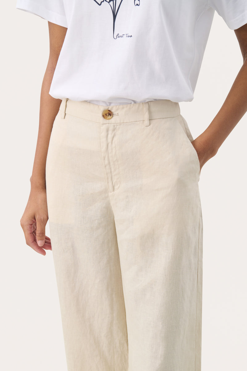 Part Two Ninnes Linen Trousers - Beige
