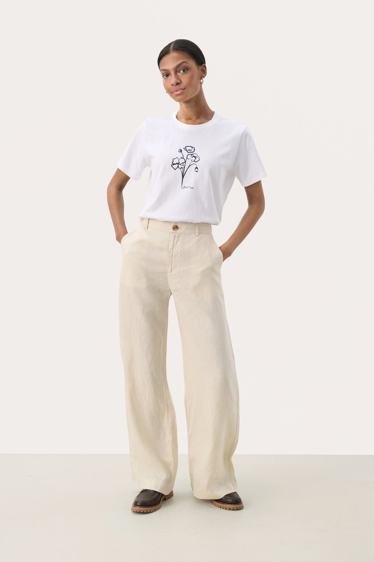 Part Two Ninnes Linen Trousers - Beige