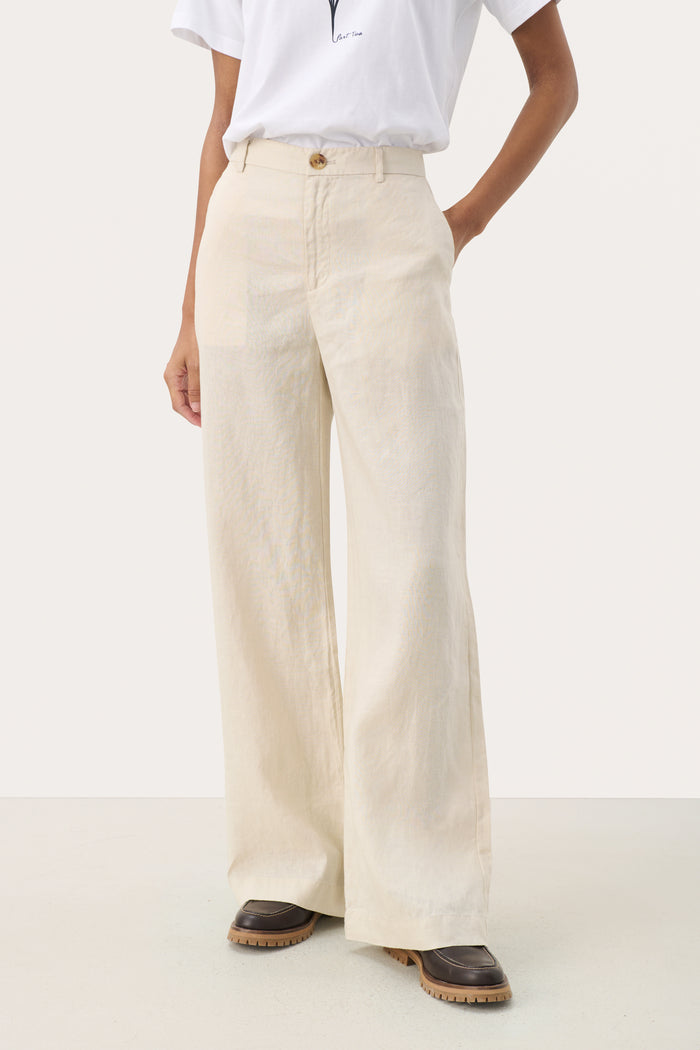 Part Two Ninnes Linen Trousers - Beige
