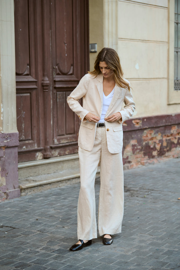 Part Two Ninnes Linen Trousers - Beige