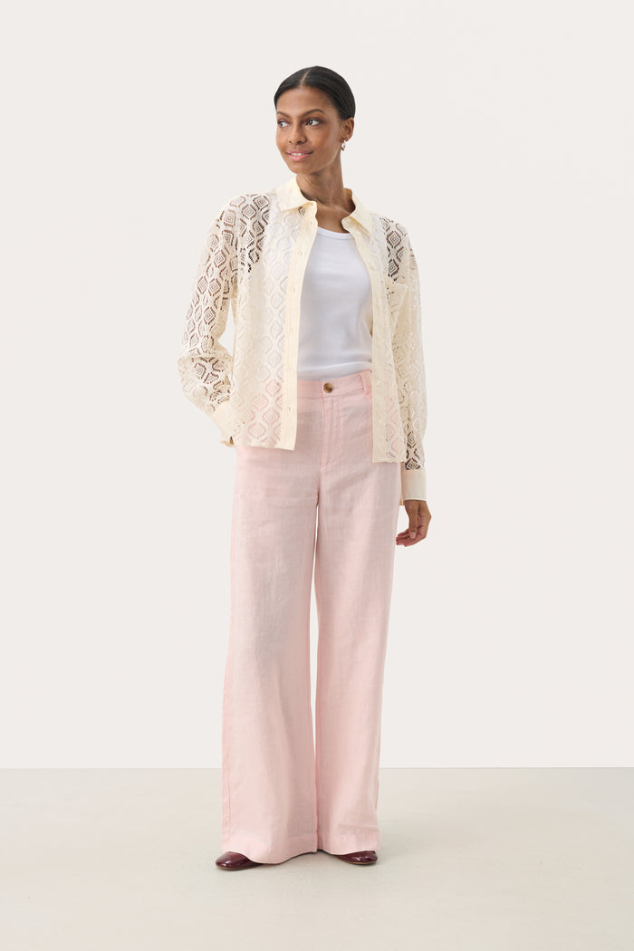 Part Two Ninnes Linen Trousers - Pink