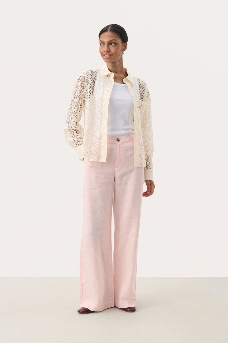 Part Two Ninnes Linen Trousers - Pink