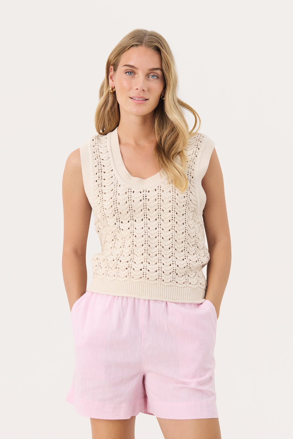 Part Two Radka Knit Vest - Cream