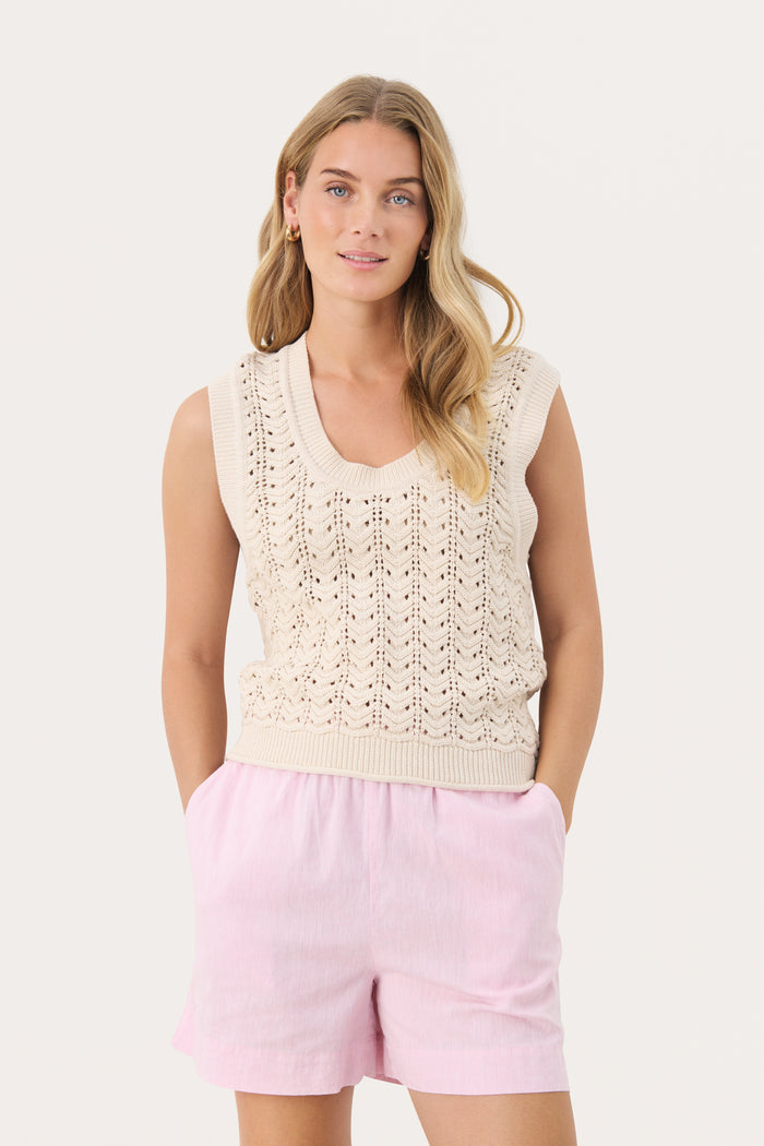 Part Two Radka Knit Vest - Cream