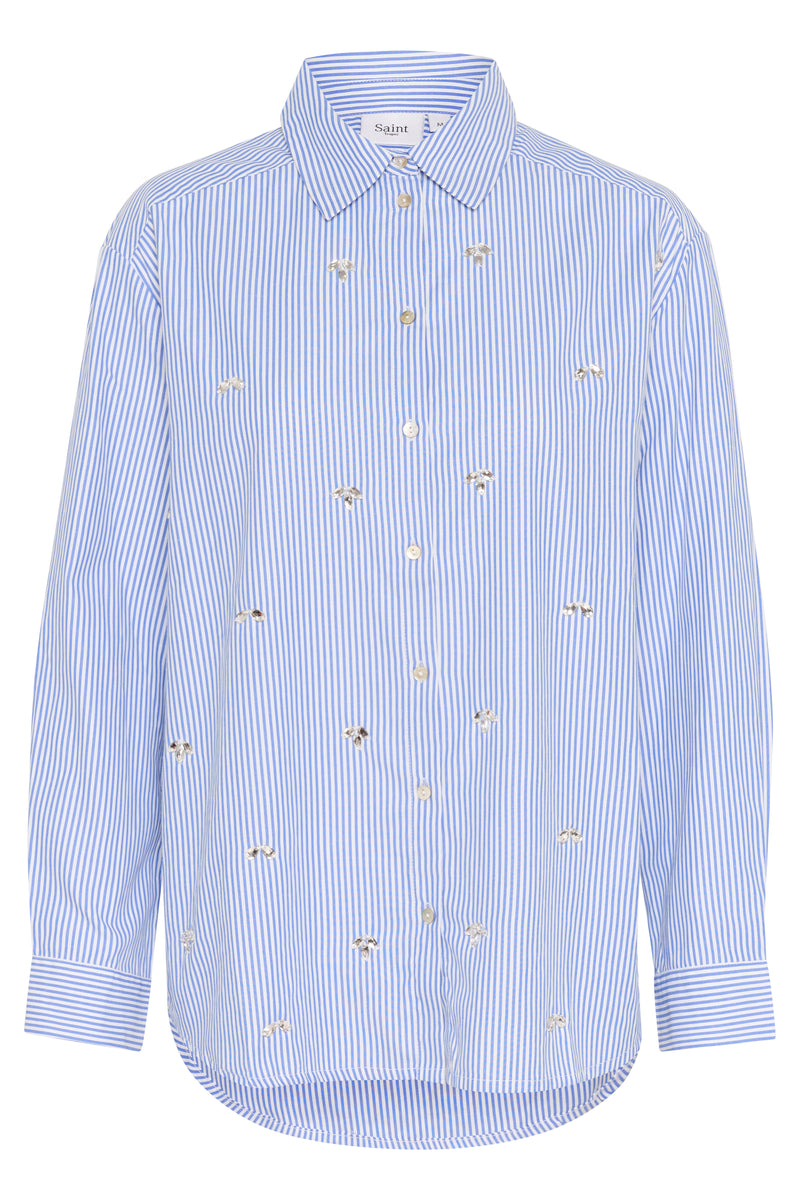 Saint Tropez Juno Stripe Shirt - Blue