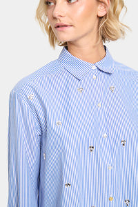 Saint Tropez Juno Stripe Shirt - Blue