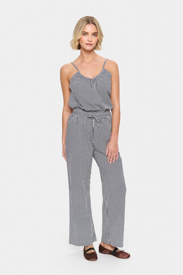 Saint Tropez Zalinda Stripe Trousers - Black