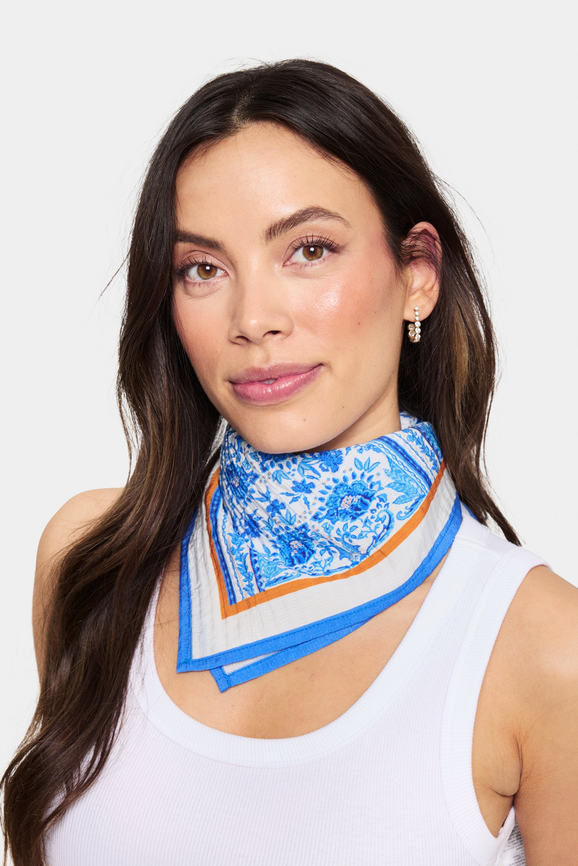 Saint Tropez Kaisa Scarf - Blue Tile
