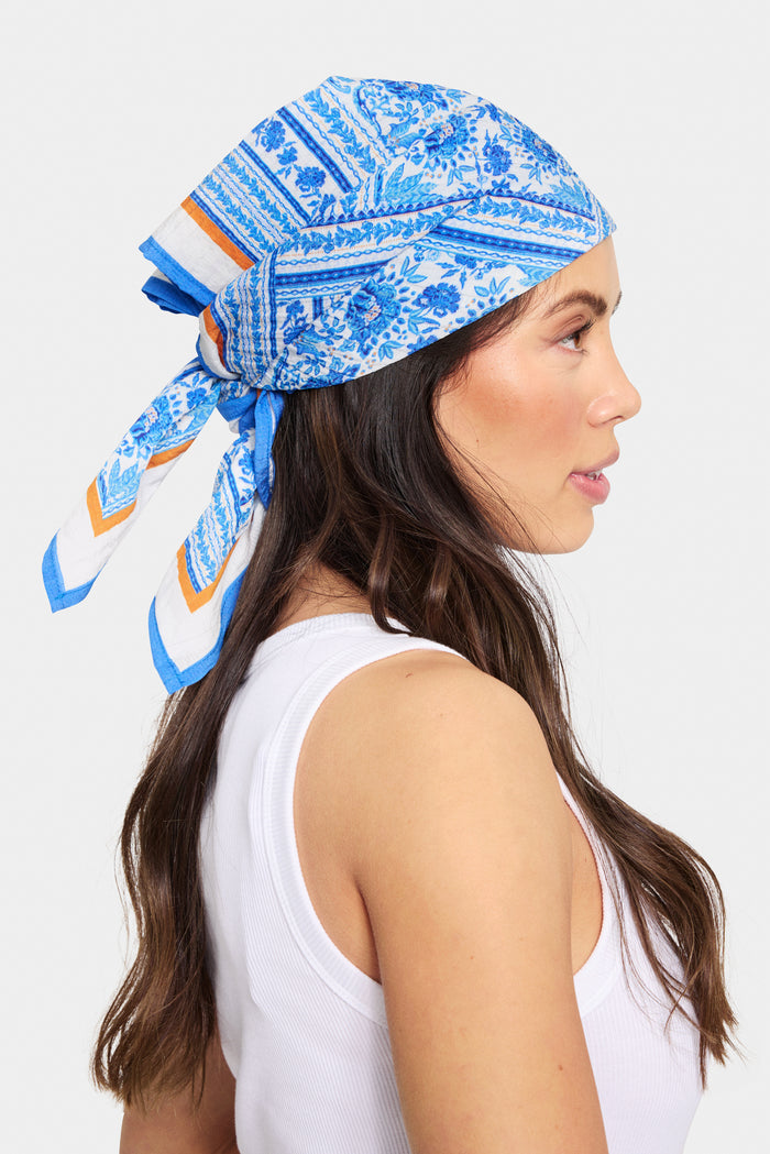 Saint Tropez Kaisa Scarf - Blue Tile