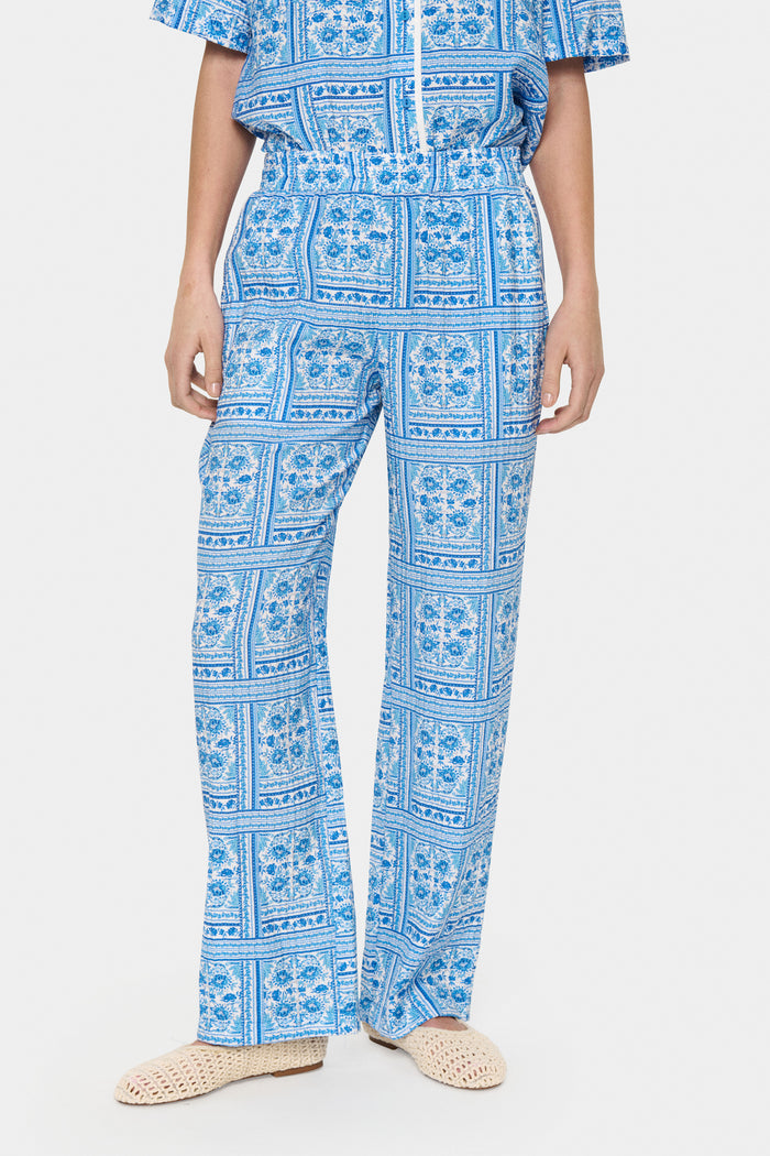 Saint Tropez Kaisa Pants - Blue Tile