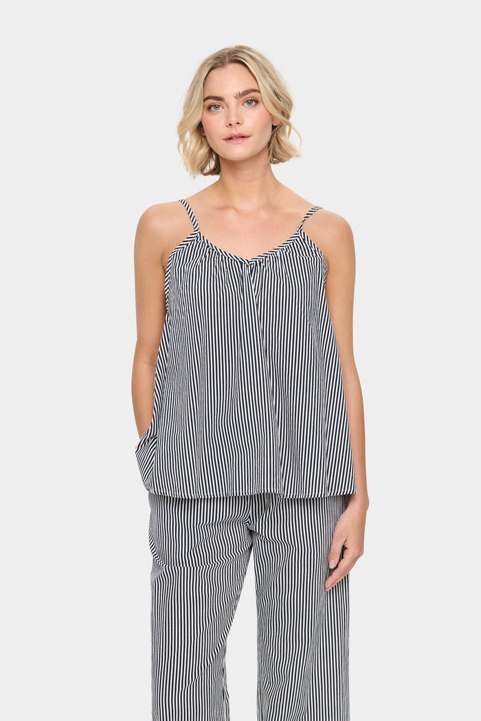 Saint Tropez Zalinda Stripe Top - Black