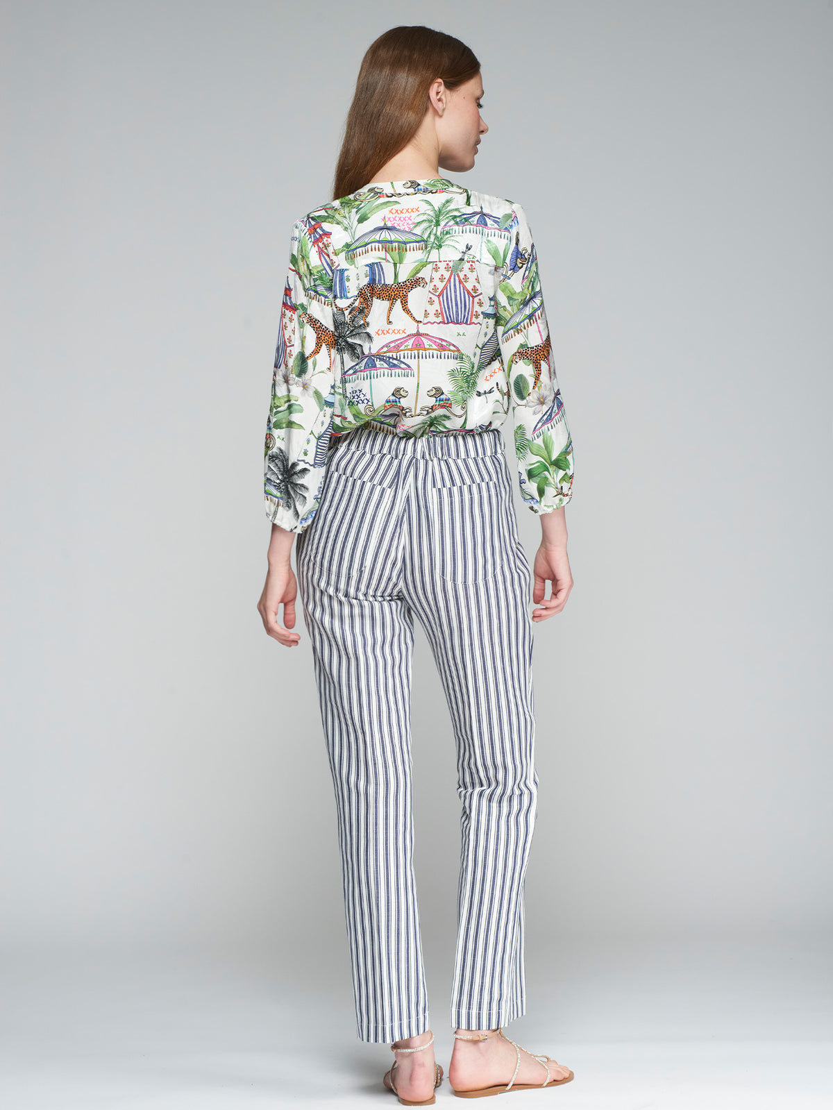 Vilagallo Striped Trousers - Azul