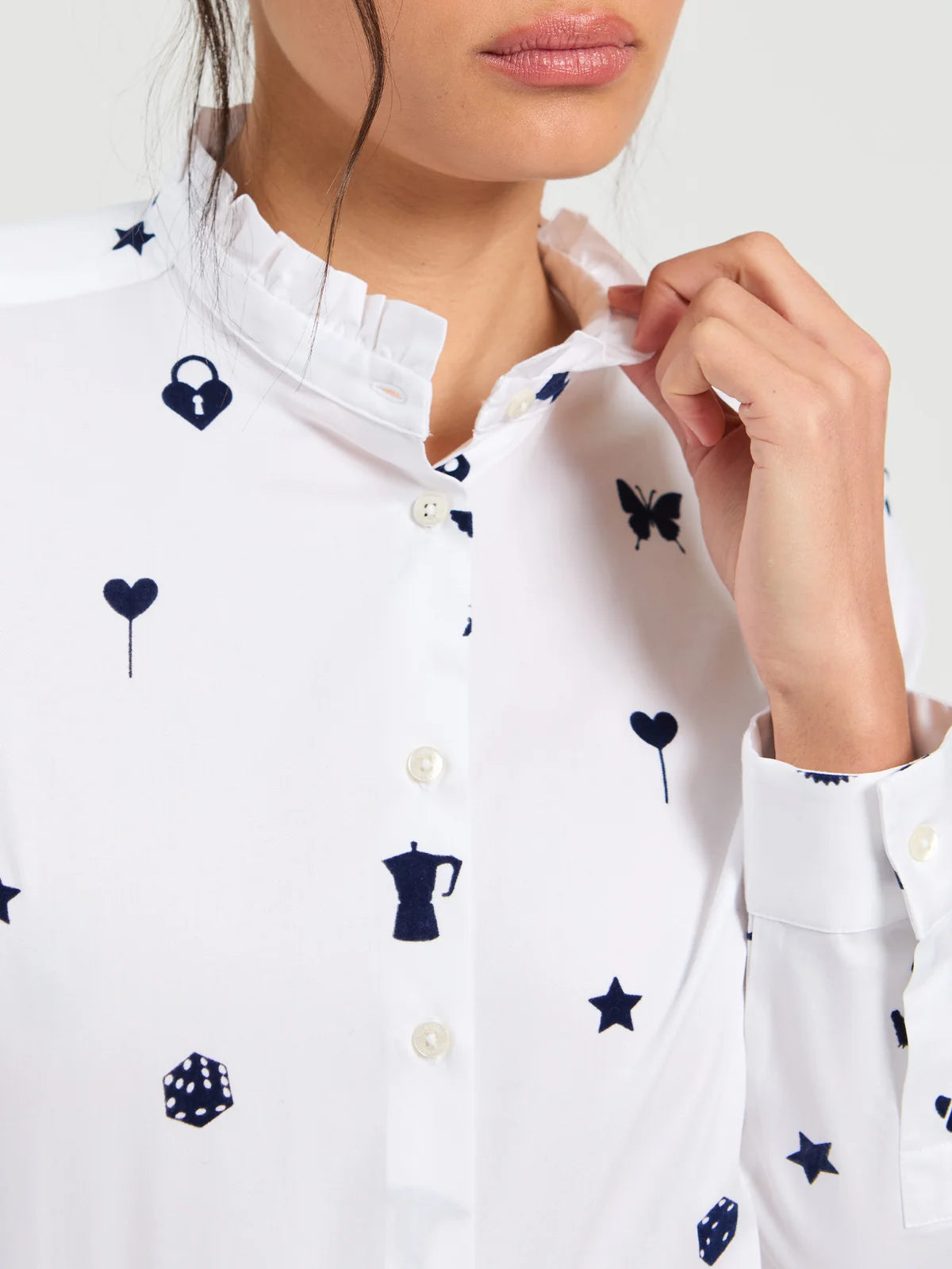 Vilagallo Andy Flocado Satin Shirt
