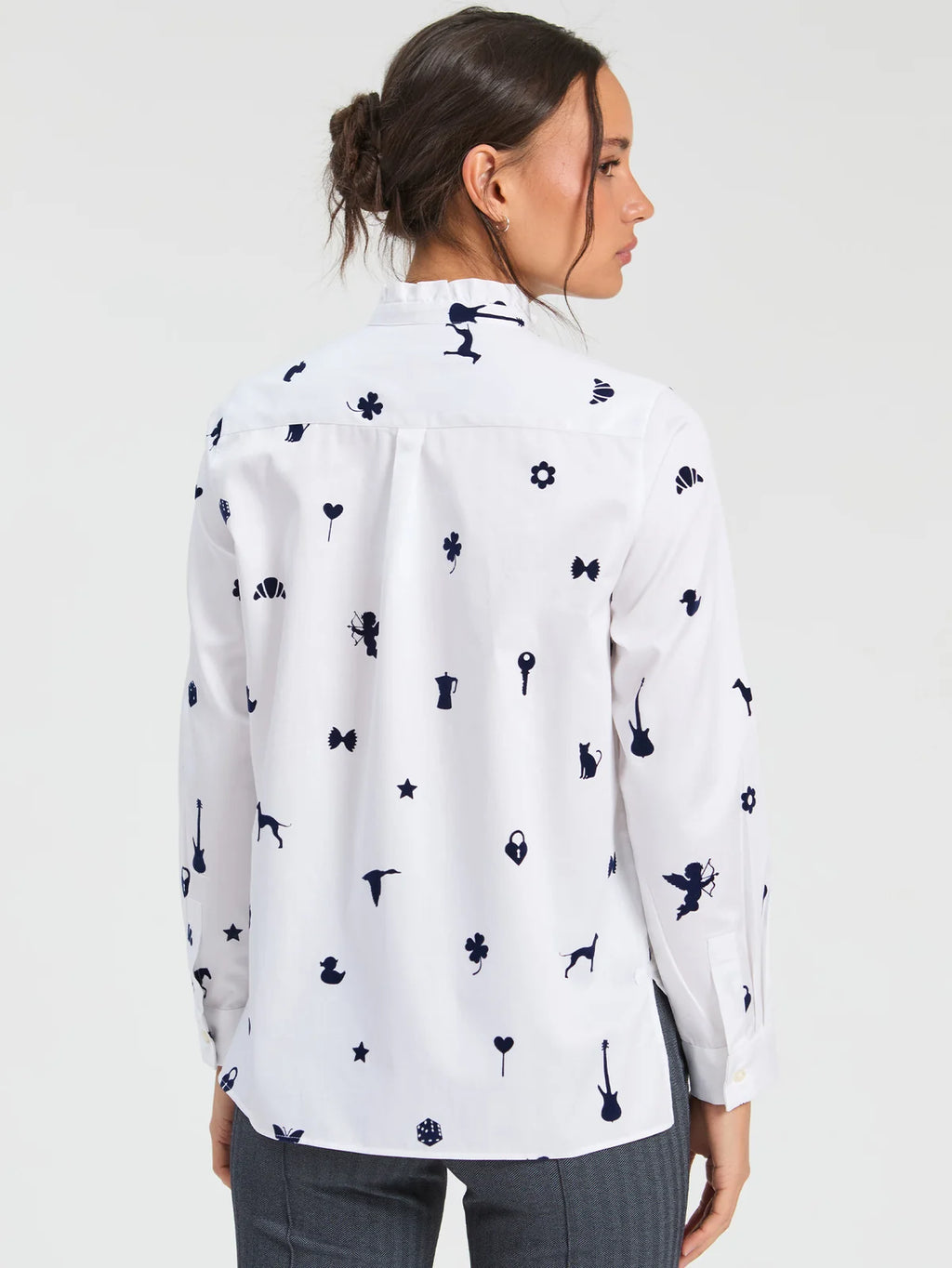 Vilagallo Andy Flocado Satin Shirt