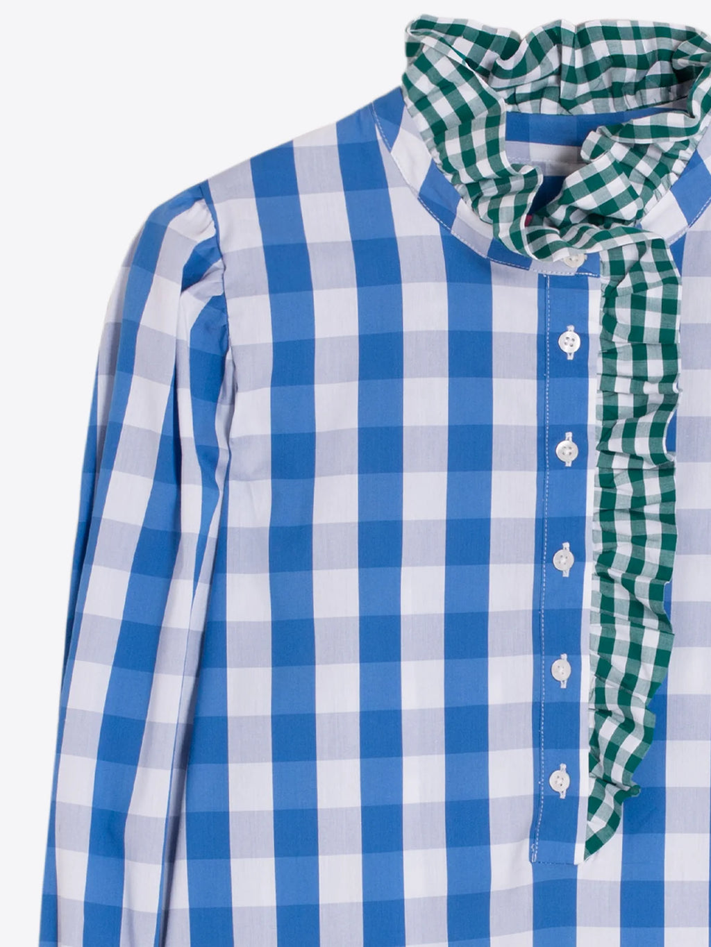 Vilagallo Volantes Gingham Shirt