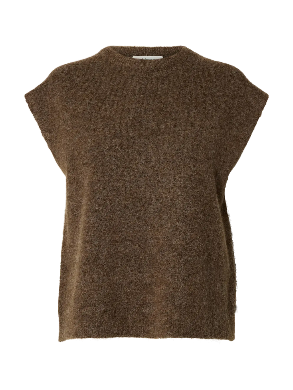 Selected Lulu Knit Vest - Brown