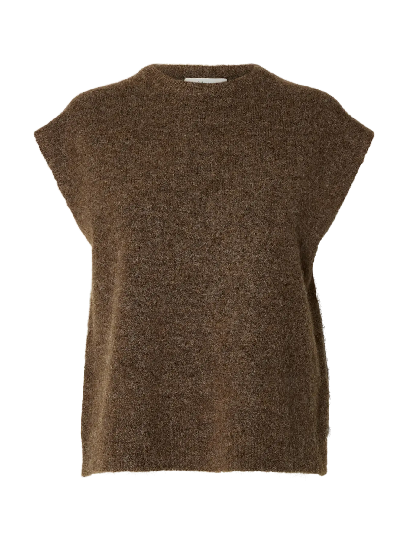 Selected Lulu Knit Vest - Brown