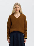 Selected Selma V Neck - Monks Robe