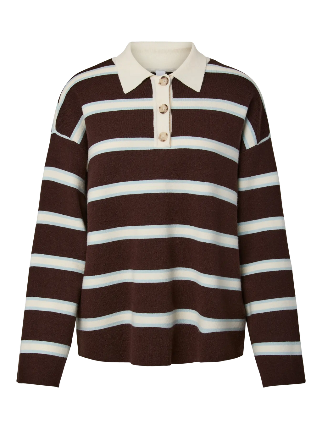 YAS Isabell Polo Knit Jumper - Brown
