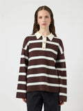 YAS Isabell Polo Knit Jumper - Brown