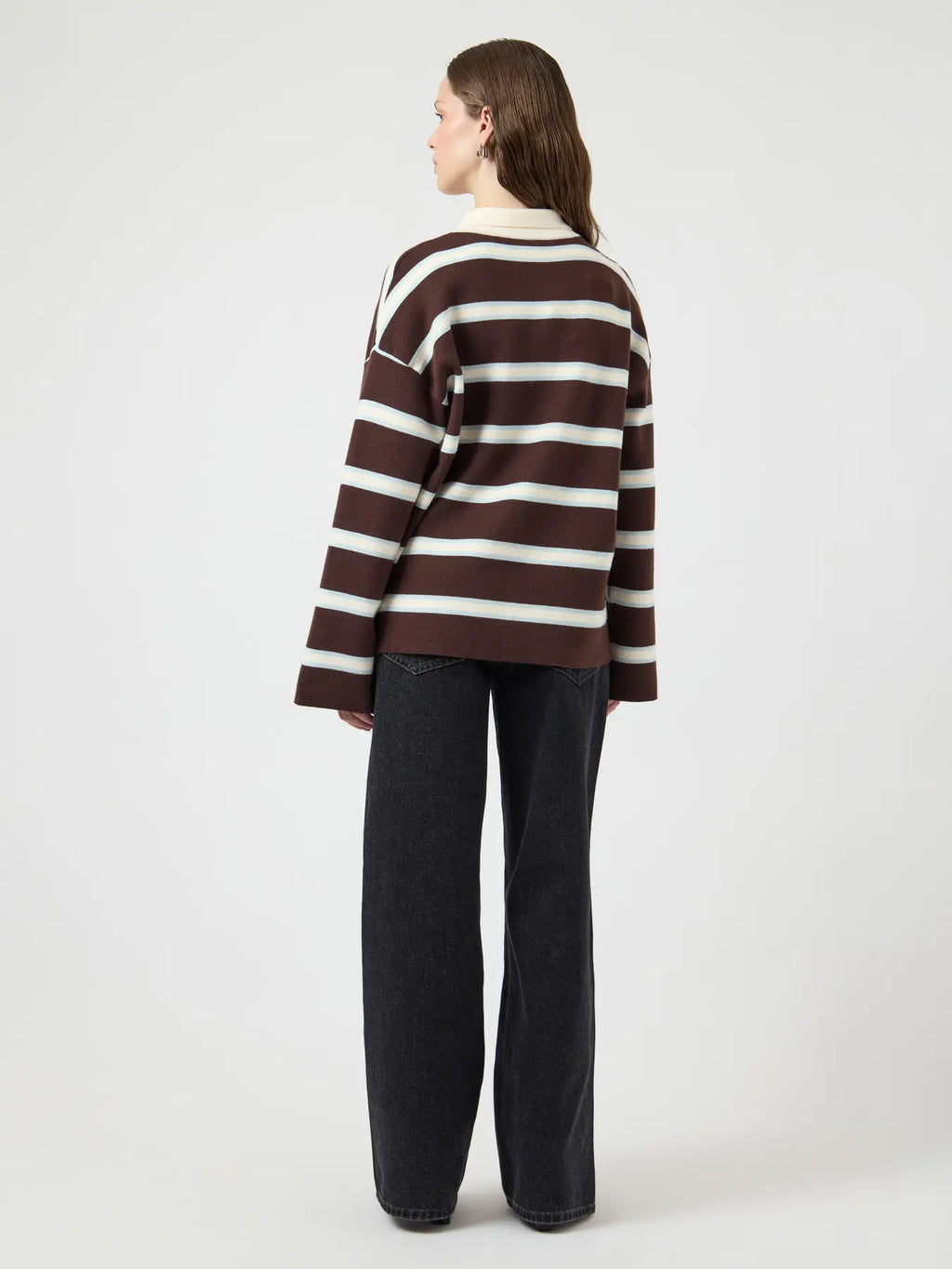 YAS Isabell Polo Knit Jumper - Brown