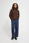 Ichi Dasila Roll Neck - Coffee Brown