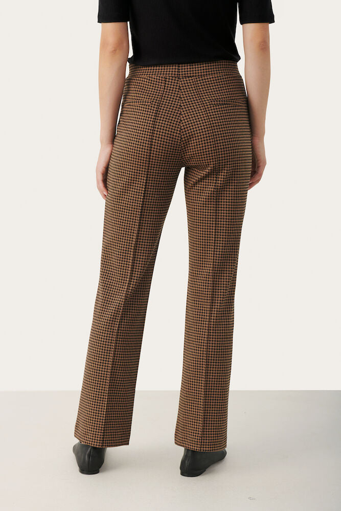 Part Two Pontas Checked Trousers - Brown