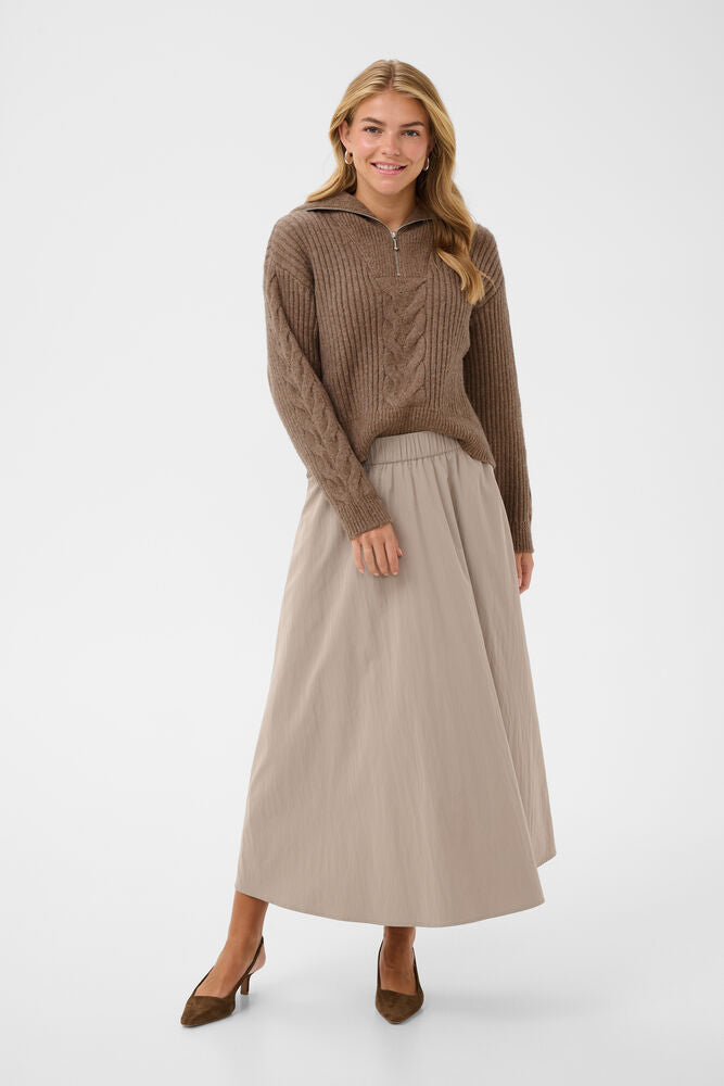 Saint Tropez Talma Zip Jumper - Coconut