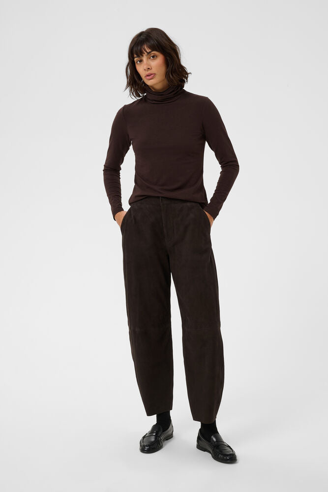 Part Two Efinas Roll Neck T- Shirt - Brown