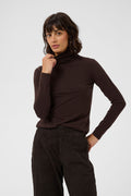Part Two Efinas Roll Neck T- Shirt - Brown