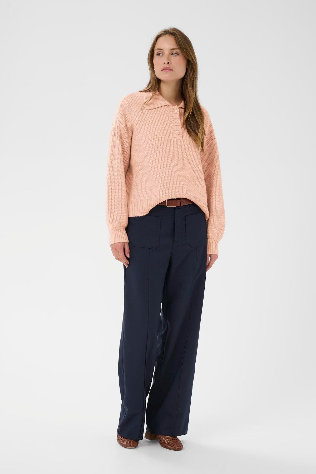 Saint Tropez Ottoline Polo Jumper - Pink