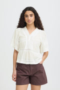 Ichi Voilana Blouse - White