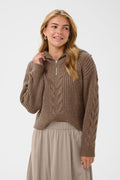 Saint Tropez Talma Zip Jumper - Coconut