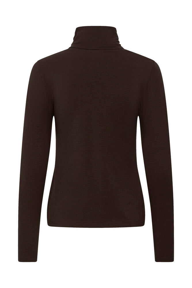 Part Two Efinas Roll Neck T- Shirt - Brown