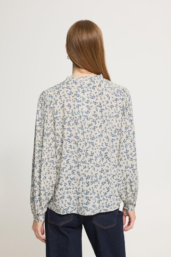 Ichi Vera Floral Blouse - Blue