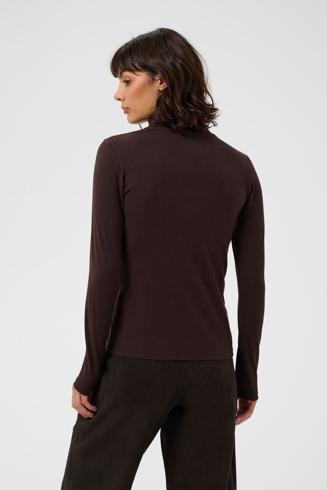 Part Two Efinas Roll Neck T- Shirt - Brown