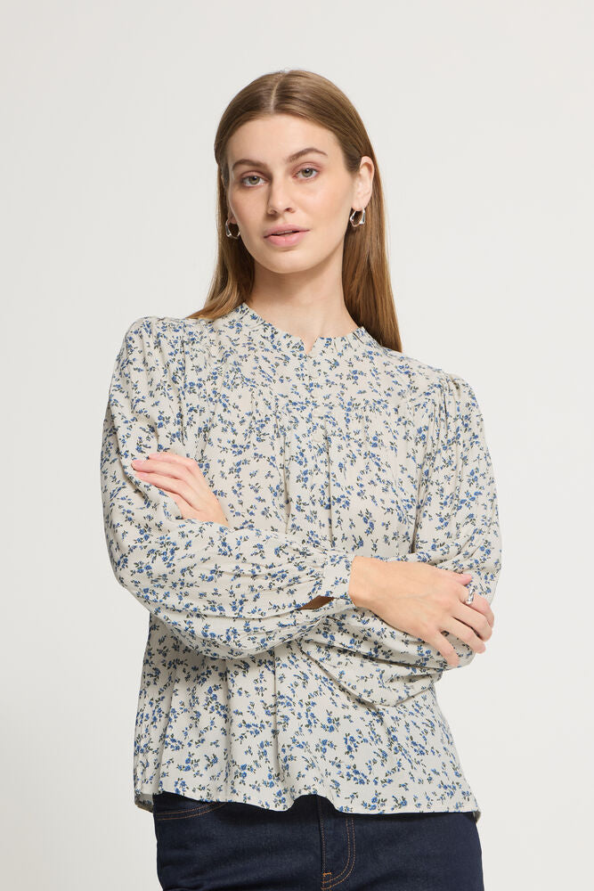 Ichi Vera Floral Blouse - Blue