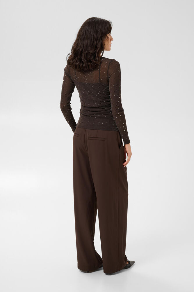 Saint Tropez Maisie Mesh Top - Brown