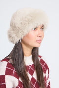 Ichi Ebna Faux Fur Hat - Oatmeal