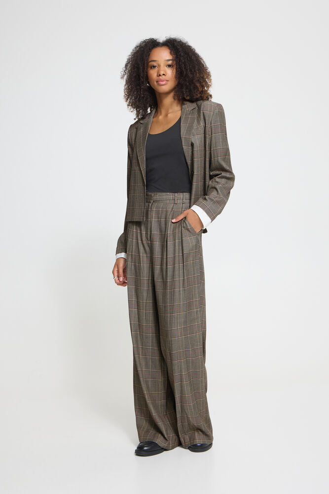 Ichi Laito Check Trouser