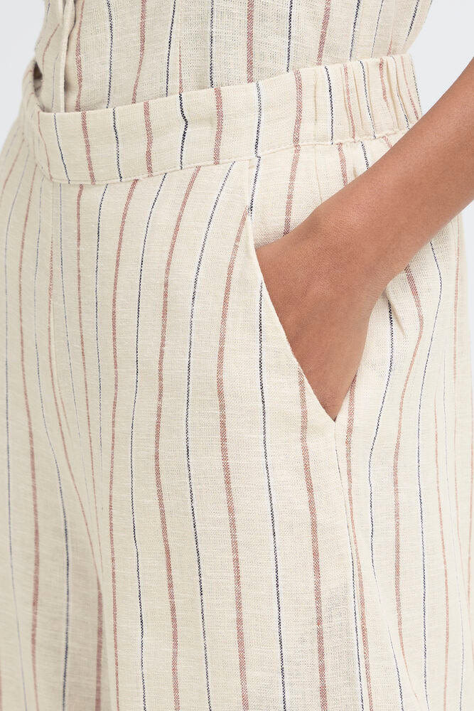 Ichi Linen Stripe Trouser