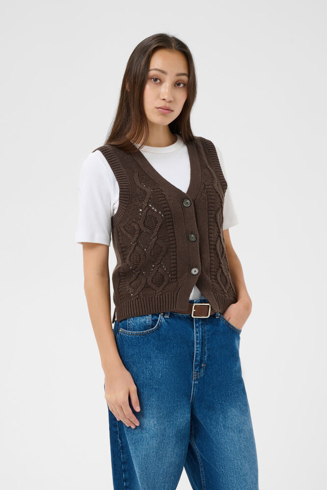 Part Two Christin Waistcoat - Brown