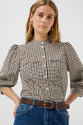 Part Two Chinette Shirt - Brown Check