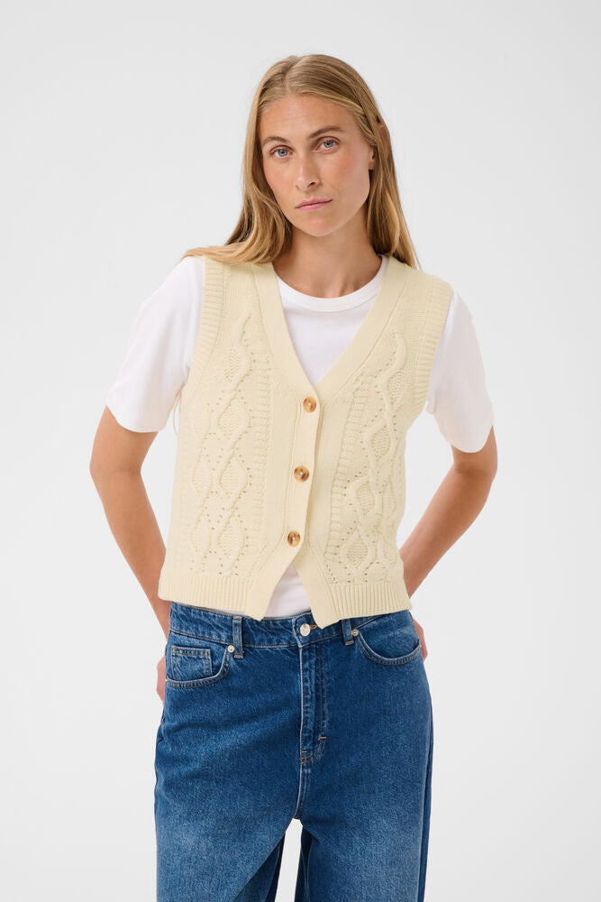 Part Two Christin Waistcoat - Cream