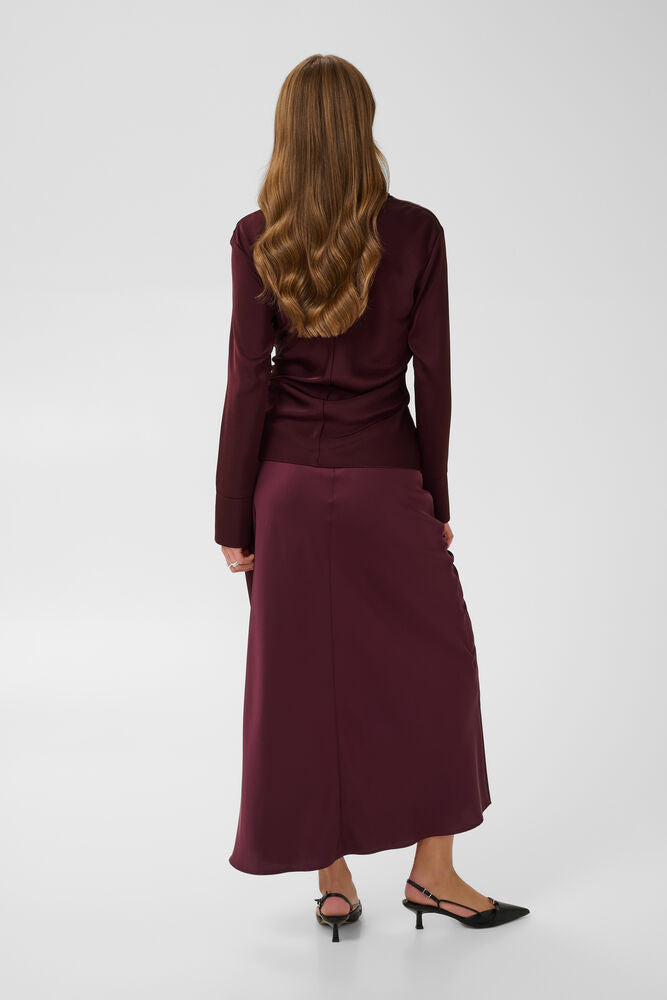 Saint Tropez Umalie Silky Blouse - Burgundy